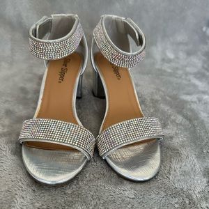 Kids silver heel